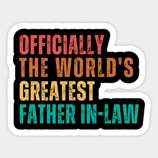 World's Greatest Father In Law Sticker